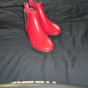 Size 9 Medium Polo Sport Red Patent Leather Ankle Boots